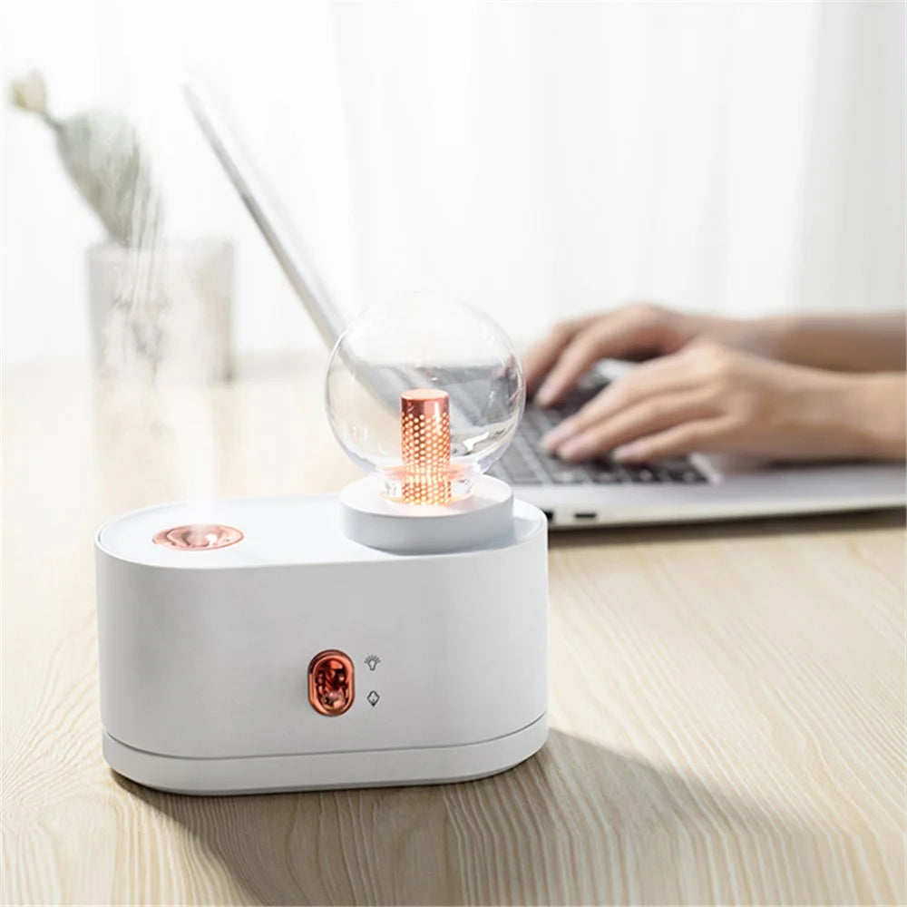 H05 Large Capacity USB Charging Creative Home Atomizer Bedroom Water Replenishment Instrument Humidifier with Lamp - White - 4