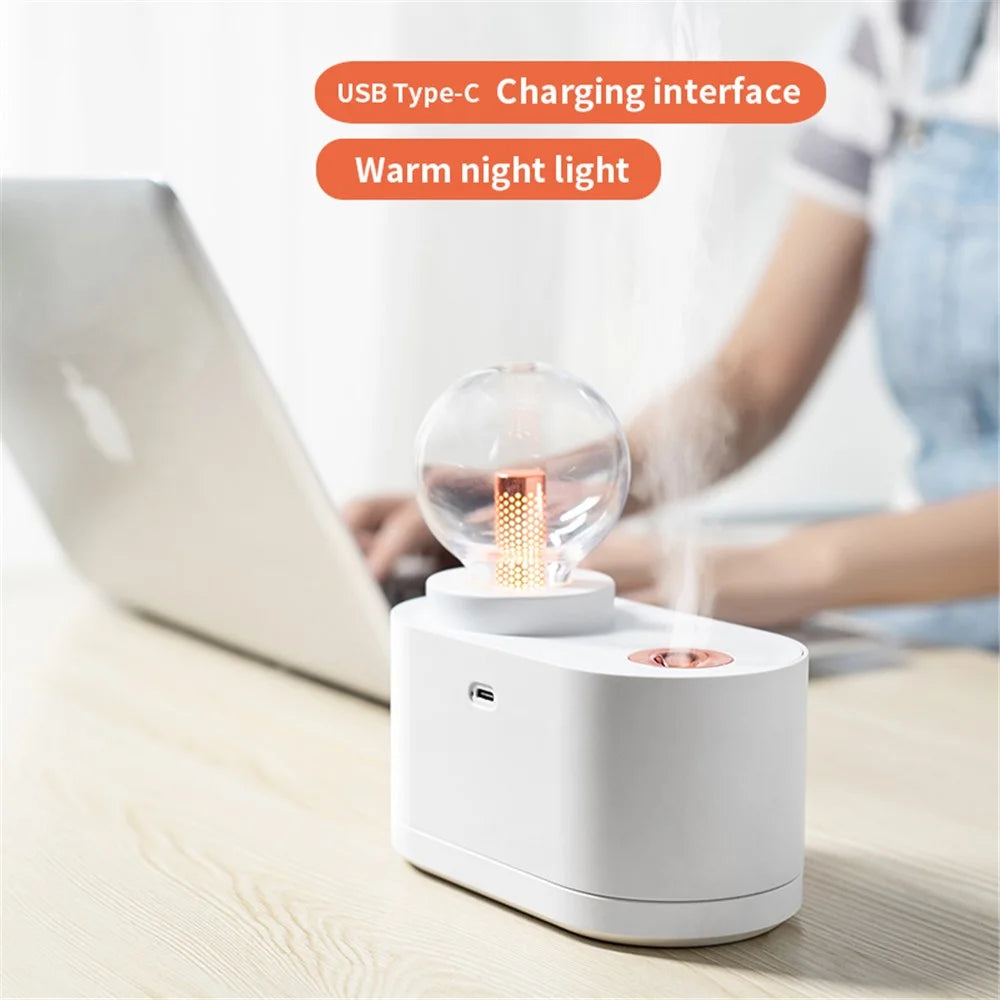 H05 Large Capacity USB Charging Creative Home Atomizer Bedroom Water Replenishment Instrument Humidifier with Lamp - White - 5