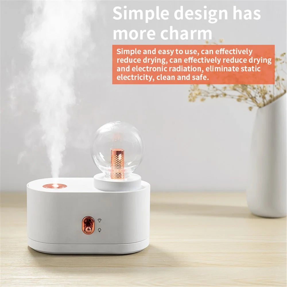 H05 Large Capacity USB Charging Creative Home Atomizer Bedroom Water Replenishment Instrument Humidifier with Lamp - White - 6