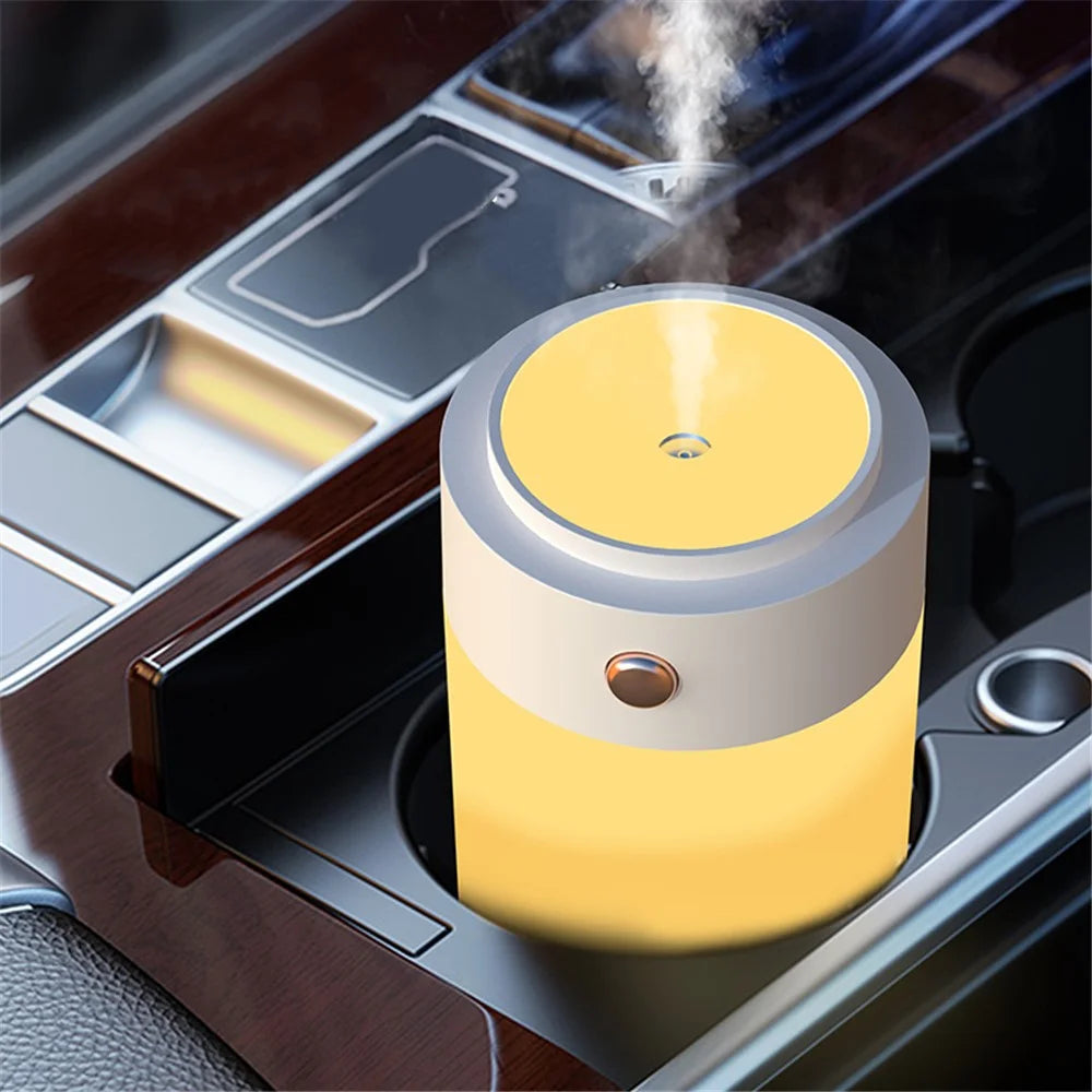 829 250ml Portable Electric Air Humidifier Aroma Oil Diffuser Low Noise USB Cool Mist Sprayer with Colorful Night Light, Style B - White - 3