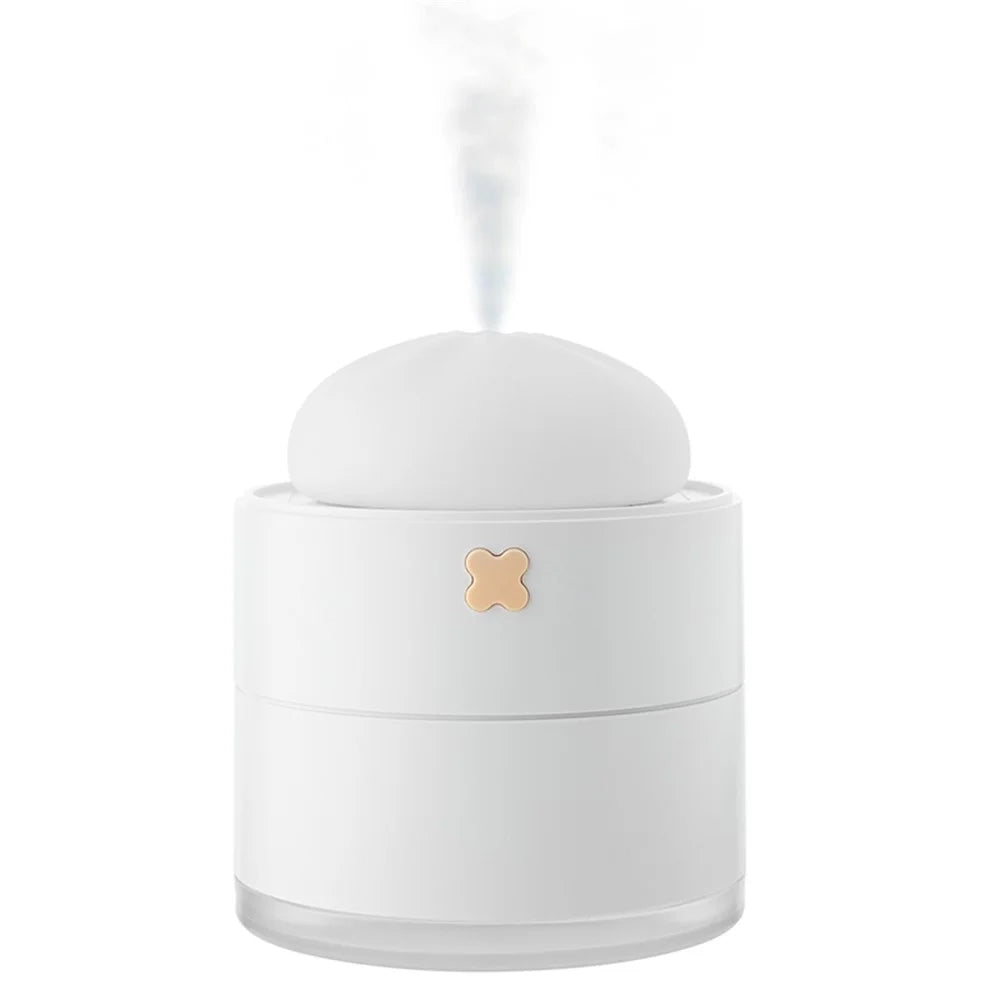 H42 Imitated Silicone Steamed Stuffed Bun Mini Mute Home Humidifier Air Moisturizing USB Mist Diffuser with Night Light - 1