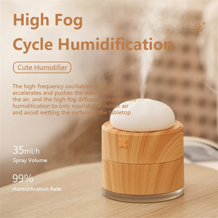 H42 Imitated Silicone Steamed Stuffed Bun Mini Mute Home Humidifier Air Moisturizing USB Mist Diffuser with Night Light - 3