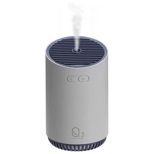 Q3 320ml Mini Wireless Air Humidifier Portable Cordless Aroma Diffuser Aromatherapy Humidifier with Colorful Lights for Bedroom Living Room Office - Grey - 1