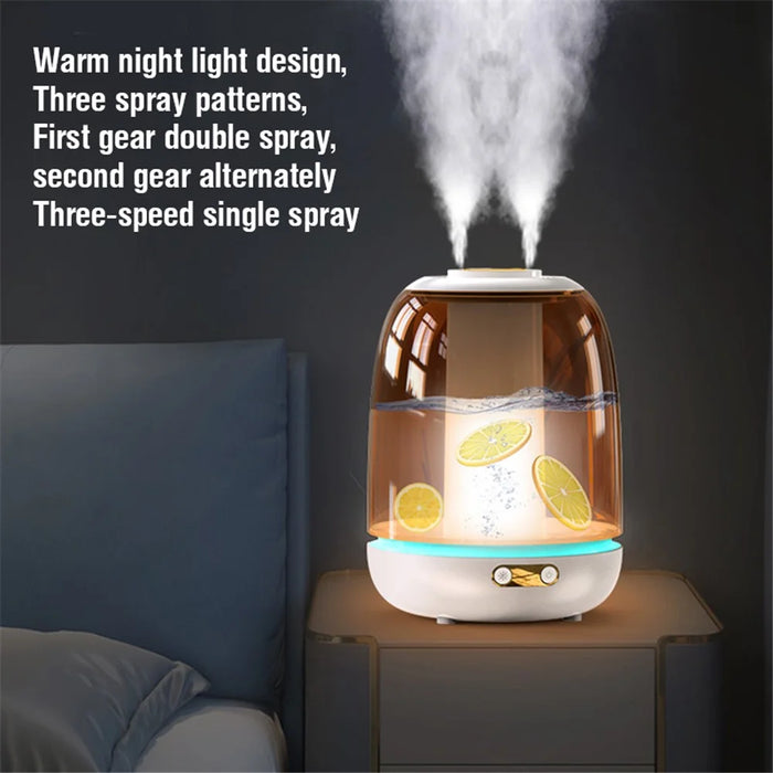 X21 3000ml Double Spray Humidifier Ultrasonic Mistorizer Fog Mist Maker Essential Oil Aroma Diffuser for Home Office - White - 5