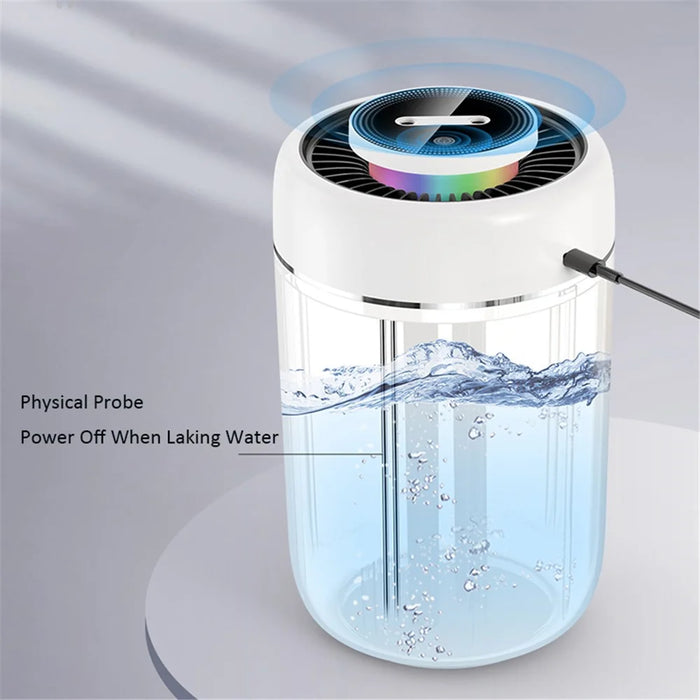 X13 3L Large Capacity Auto Power-off Double Nozzles Humidifier Mute Fine Mist Diffuser Sprayer with LED Light - 3