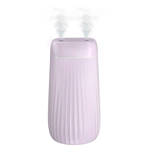 Mist Humidifier Plug-in 1000ml Dual Spouts Cold Spray LED Night Light Silent Home Humidifier Diffuser - Pink - 1