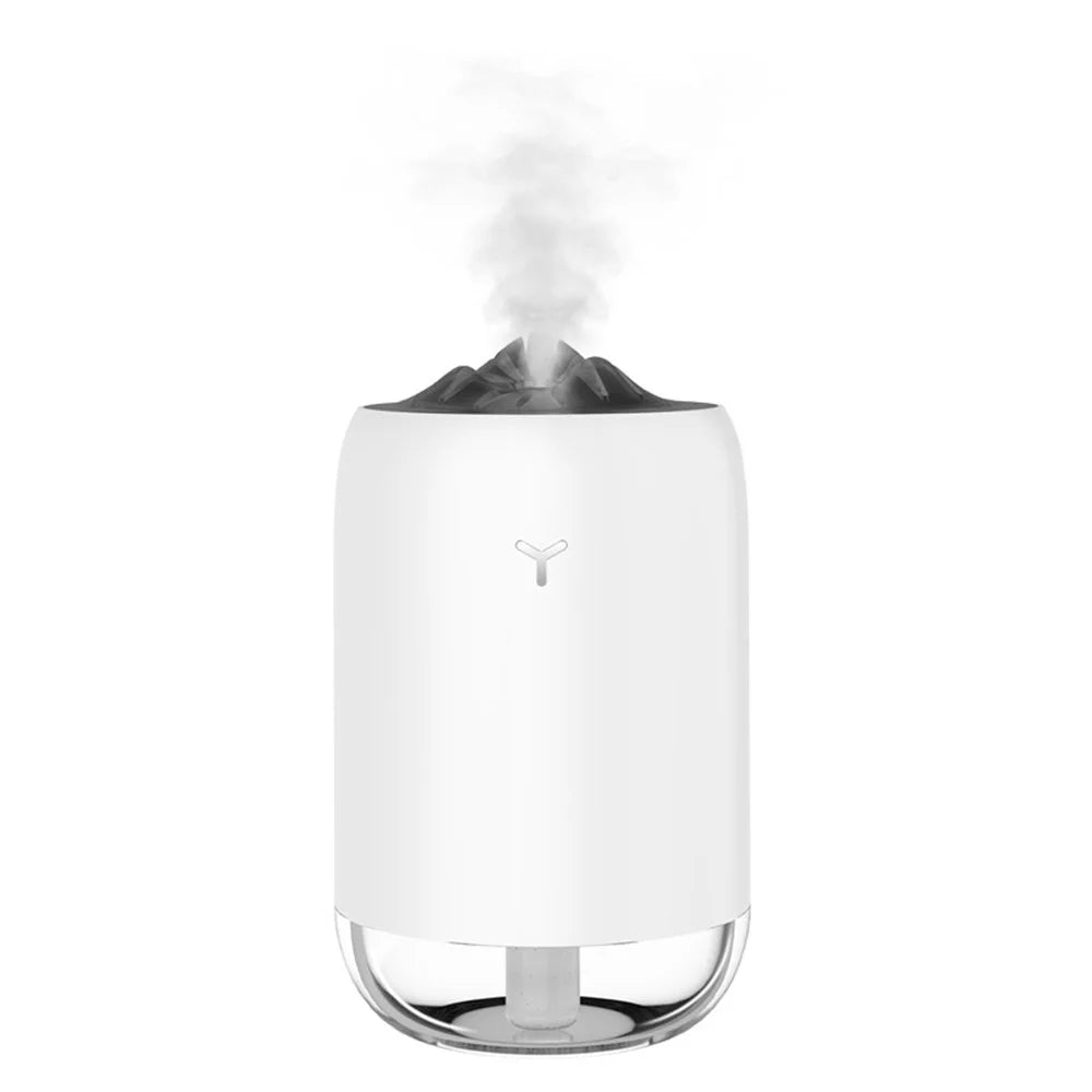 902 Mist Humidifier 260ml Capacity LED Night Light Silent Home Humidifier Diffuser for Home Car Office - White - 1
