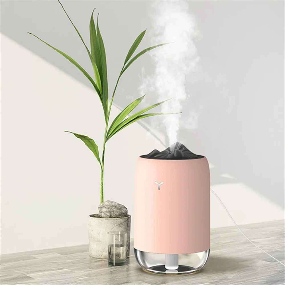 902 Mist Humidifier 260ml Capacity LED Night Light Silent Home Humidifier Diffuser for Home Car Office - White - 2