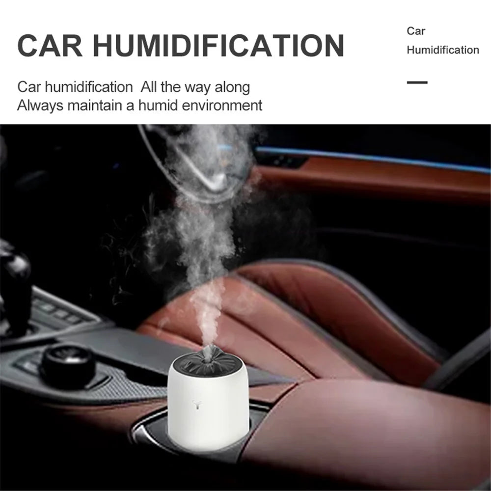 902 Mist Humidifier 260ml Capacity LED Night Light Silent Home Humidifier Diffuser for Home Car Office - White - 4