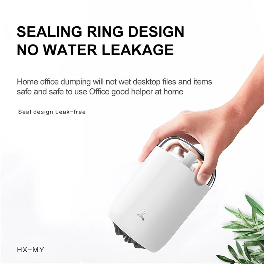 902 Mist Humidifier 260ml Capacity LED Night Light Silent Home Humidifier Diffuser for Home Car Office - White - 5
