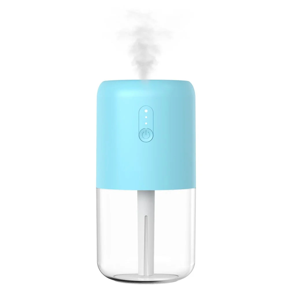 823A Mini Humidifier 280ml Night Light Room Humidifier for Bedroom Office Desk Car Travel - Blue - 1