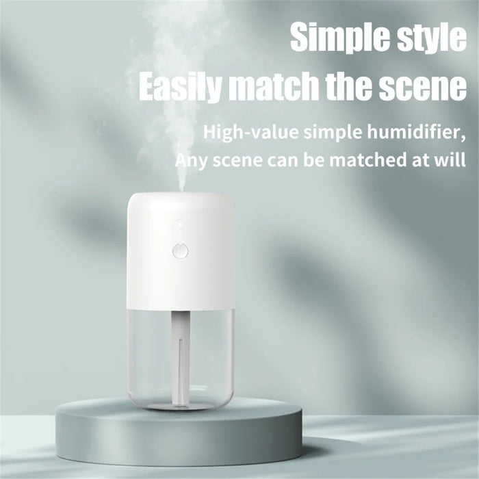 823A Mini Humidifier 280ml Night Light Room Humidifier for Bedroom Office Desk Car Travel - Blue - 2