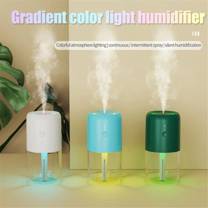 823A Mini Humidifier 280ml Night Light Room Humidifier for Bedroom Office Desk Car Travel - Blue - 6