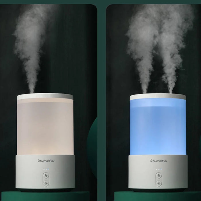 QD-H02 Dual Strong Nozzles Design Humidifier 650mL Large Capacity Low-Noise Operation, Built-in Battery Version - White - 7