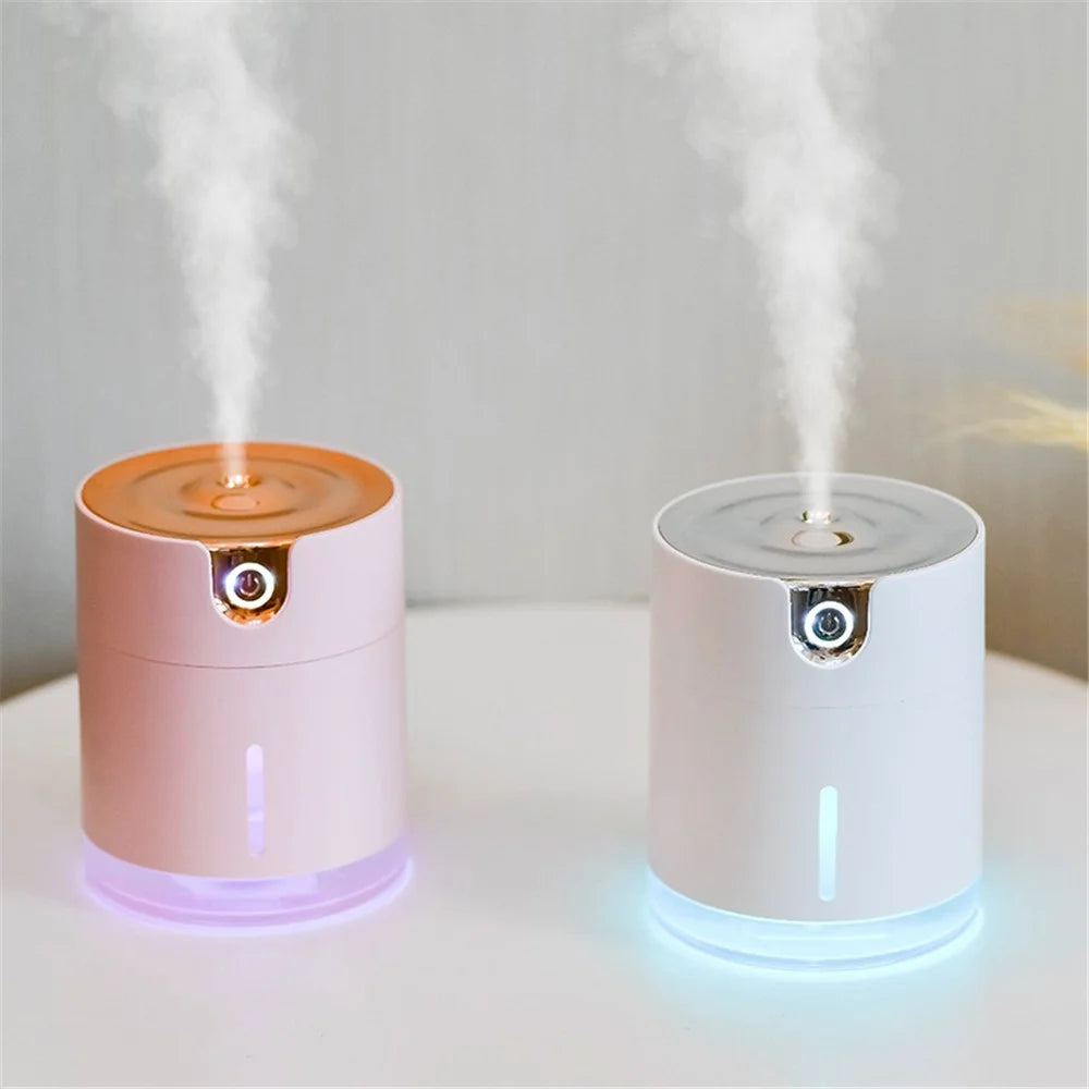 WT-H16 Portable Humidifier 300ml Capacity LED Light Silent Home Humidifier Diffuser for Home Car Office - White - 2