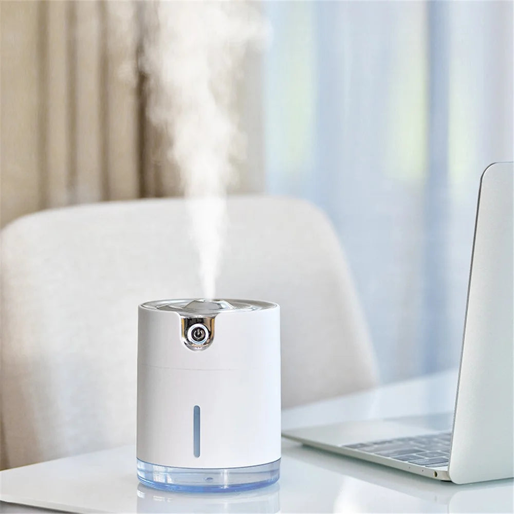 WT-H16 Portable Humidifier 300ml Capacity LED Light Silent Home Humidifier Diffuser for Home Car Office - White - 3
