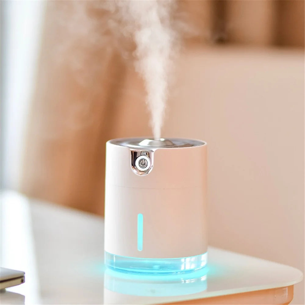 WT-H16 Portable Humidifier 300ml Capacity LED Light Silent Home Humidifier Diffuser for Home Car Office - White - 4