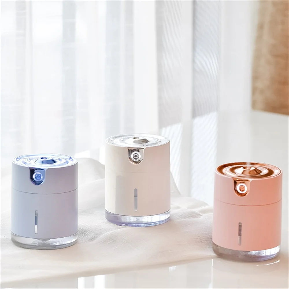 WT-H16 Portable Humidifier 300ml Capacity LED Light Silent Home Humidifier Diffuser for Home Car Office - White - 5