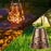Trapezoidal Garden Solar Lantern Butterfly Hollow Out Iron Art Outdoor Hanging Light - 4