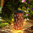 Dragonfly Solar Lantern Hollow Out Metal Outdoor Hanging Light Garden Decor, Size S - 3