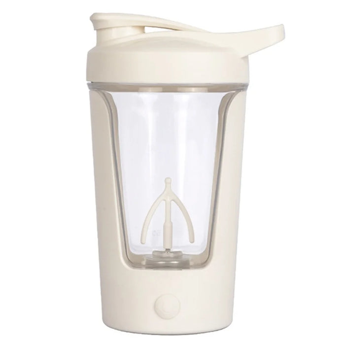 Automatic Electric Stirring Cup Coffee Milk Powder Self Stirring Cup, Rechargeable Type - Beige - 1