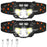 2Pcs USB Rechargeable LED Headlamp Gesture Sensor Waterproof Red Warning Headlight for Outdoor Night Fishing - 1