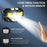 2Pcs USB Rechargeable LED Headlamp Gesture Sensor Waterproof Red Warning Headlight for Outdoor Night Fishing - 5