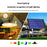 A2 35 LED Single Head Solar Powered Hanging Lamp Outdoor Waterproof Remote Control Light - Warm White - 5