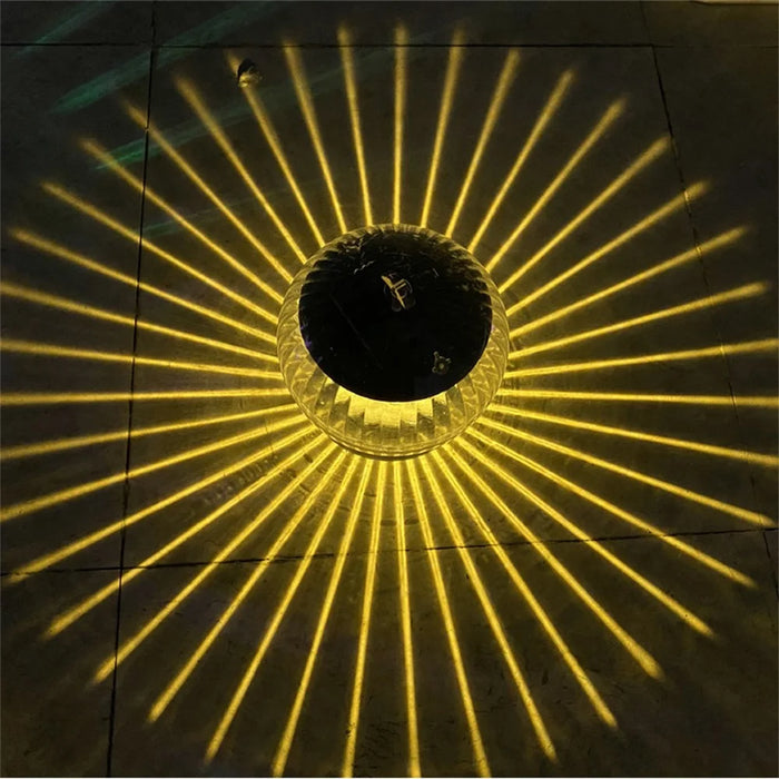 Solar Floating Pool Globe Light IP65 Waterproof Honeycomb-textured Garden Pond Decoration Lights - Small Size 10cm  /  Warm Yellow Light - 2