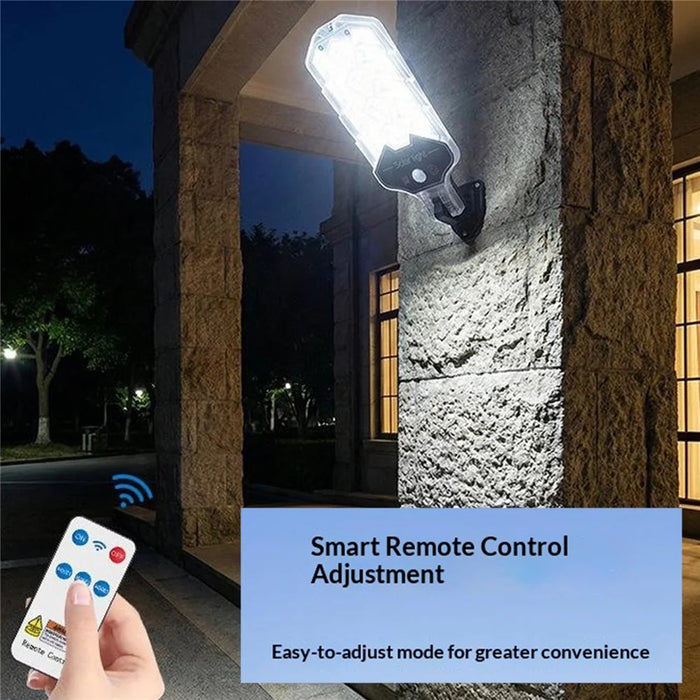 171 LEDs Solar Light Outdoor Wall Light Motion Sensor Waterproof 3 Mode Lamp with Remote Control for Garden - YJ-T-173 - 6