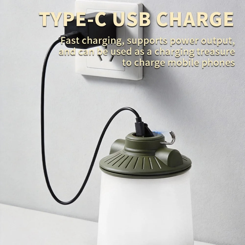 SQ-G26 360 Degree Rotatable Retractable Camping Lamp 2000mAh IPX4 Waterproof RGB Tent Light - 4