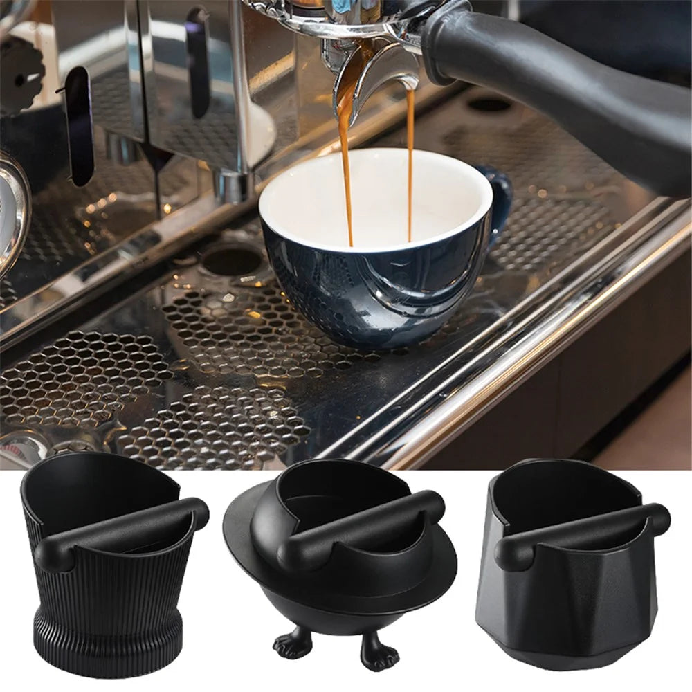 Coffee Grinding Bin Coffee Knock Box Espresso Dump Bin Shock-absorbent Durable Barista Style Espresso Knock Box (No FDA, BPA-free) - Planet Shaped - 4