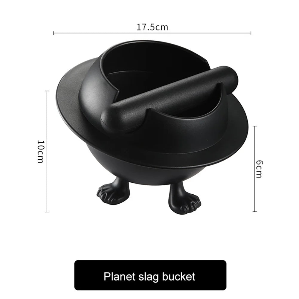 Coffee Grinding Bin Coffee Knock Box Espresso Dump Bin Shock-absorbent Durable Barista Style Espresso Knock Box (No FDA, BPA-free) - Planet Shaped - 7
