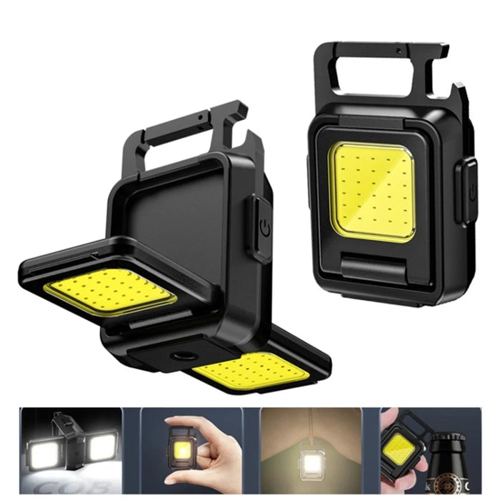 Double-Sided COB Camping Light White-Light Mini Lamp 800mAh Portable Keychain Light with Tripod Stand - 2