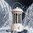 Rechargeable COB Camping Light Retro Style Tent Hanging Light Lantern Lamp for Hiking Evening Party, Size: L - White - 2