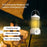Rechargeable COB Camping Light Retro Style Tent Hanging Light Lantern Lamp for Hiking Evening Party, Size: L - White - 5
