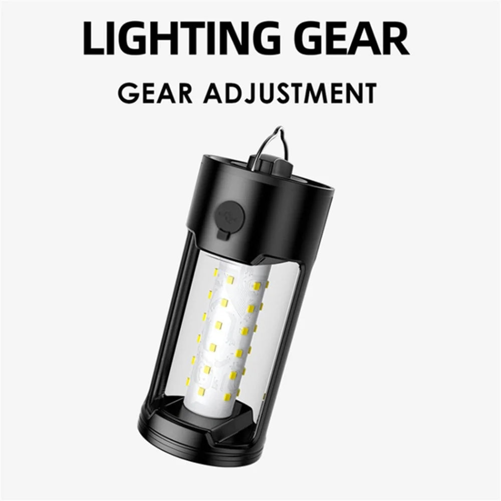 Portable Rechargeable Camping LED Light Waterproof Outdoor Tent Lantern Hanging Lamp - 2
