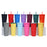 710ml Portable Studded Tumbler with Lid and Straw Iced Coffee Cups Double Wall Smooth Cup for Women Men (No FDA, BPA-Free) - Blue - 7