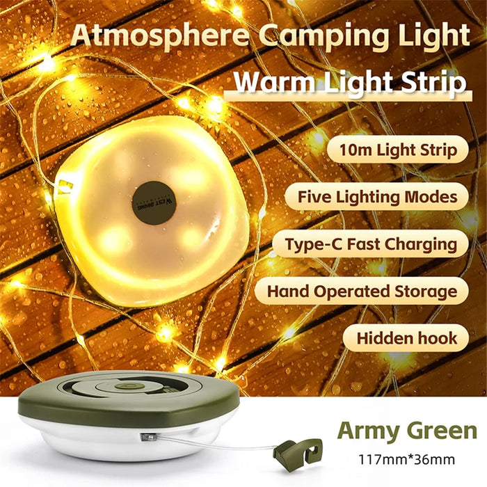 WEST BIKING YP0701425 Camping LED Tent Light Outdoor Campsite Atmosphere Canopy Light - Warm Light - 2