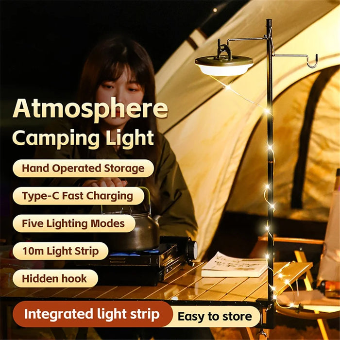 WEST BIKING YP0701425 Camping LED Tent Light Outdoor Campsite Atmosphere Canopy Light - Warm Light - 3