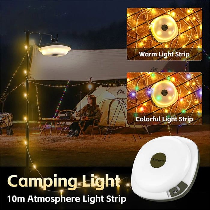 WEST BIKING YP0701425 Camping LED Tent Light Outdoor Campsite Atmosphere Canopy Light - Warm Light - 5