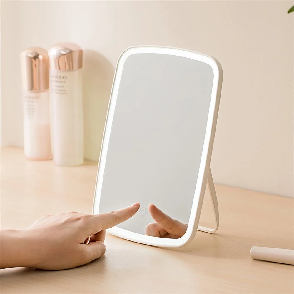 XIAOMI YOUPIN JORDAN&JUDY NV505 LED Makeup Cosmetic Mirror Portable Folding Mirror - 1