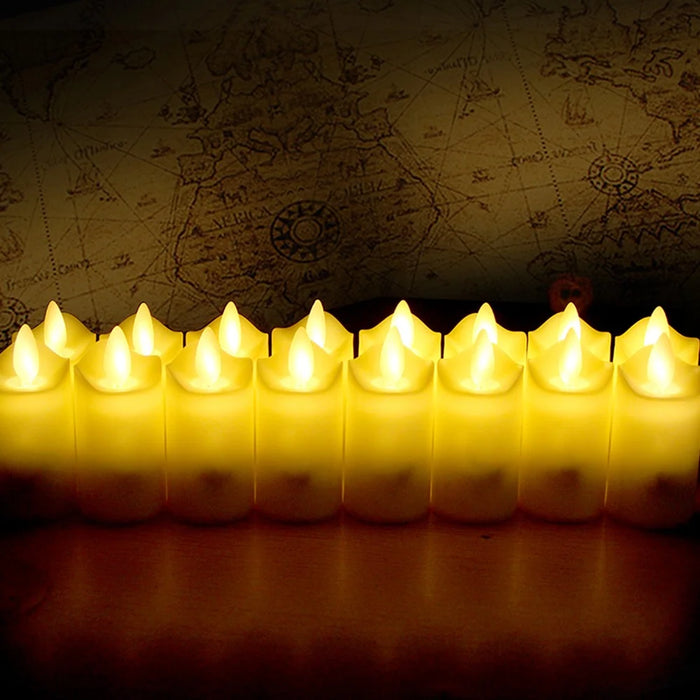 12PCS/Pack Rechargeable Flameless Candles Realistic Dancing LED Flames with Remote Control - EU Plug - 5