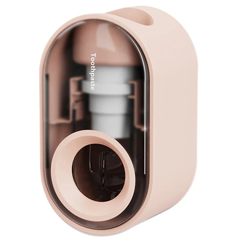 Automatic Toothpaste Dispenser Wall Mounted for Bathroom Convenient Toothpaste Squeezer (No FDA, BPA-free) - Pink - 1