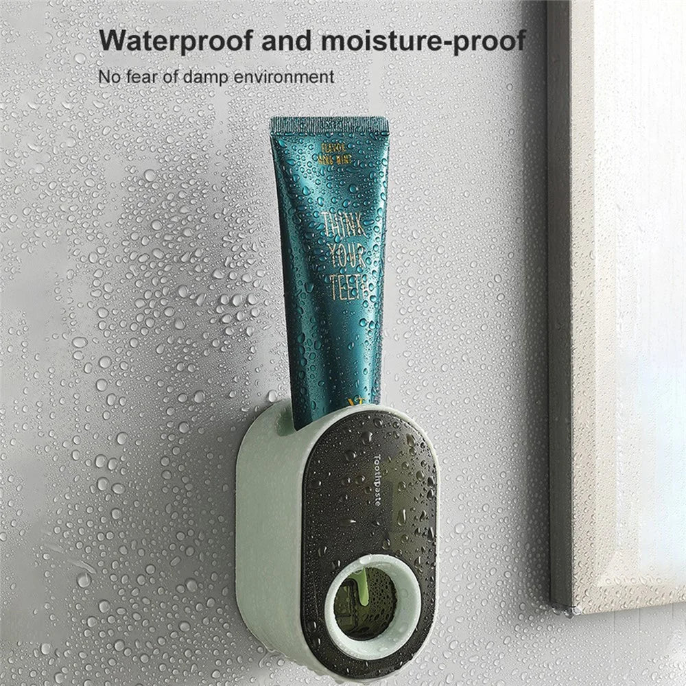 Automatic Toothpaste Dispenser Wall Mounted for Bathroom Convenient Toothpaste Squeezer (No FDA, BPA-free) - Pink - 4