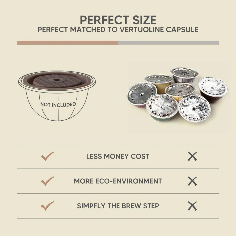 ICAFILAS Reusable Silicone Cover for Nespresso Vertuo Capsule Disposible Coffee Caps Filter Compatible with Original Vertuo Capsule (No FDA Certified, BPA Free) - 5