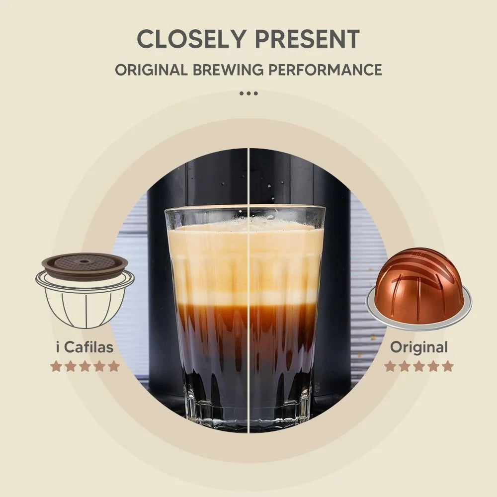 ICAFILAS Reusable Silicone Cover for Nespresso Vertuo Capsule Disposible Coffee Caps Filter Compatible with Original Vertuo Capsule (No FDA Certified, BPA Free) - 6