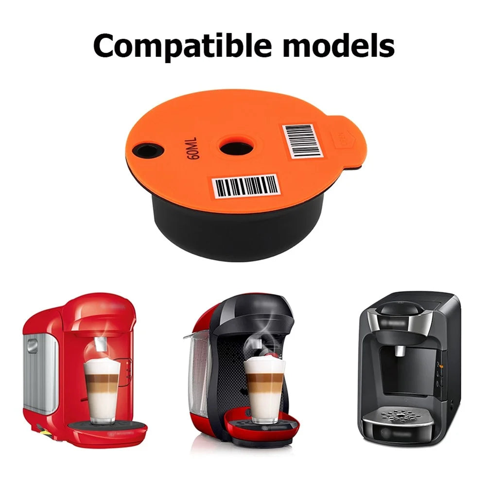 ICAFILAS 60ML Coffee Filter Maker Pod for Keurig K Cup Coffee Capsule Pods (BPA Free, No FDA Certified) - Orange - 6