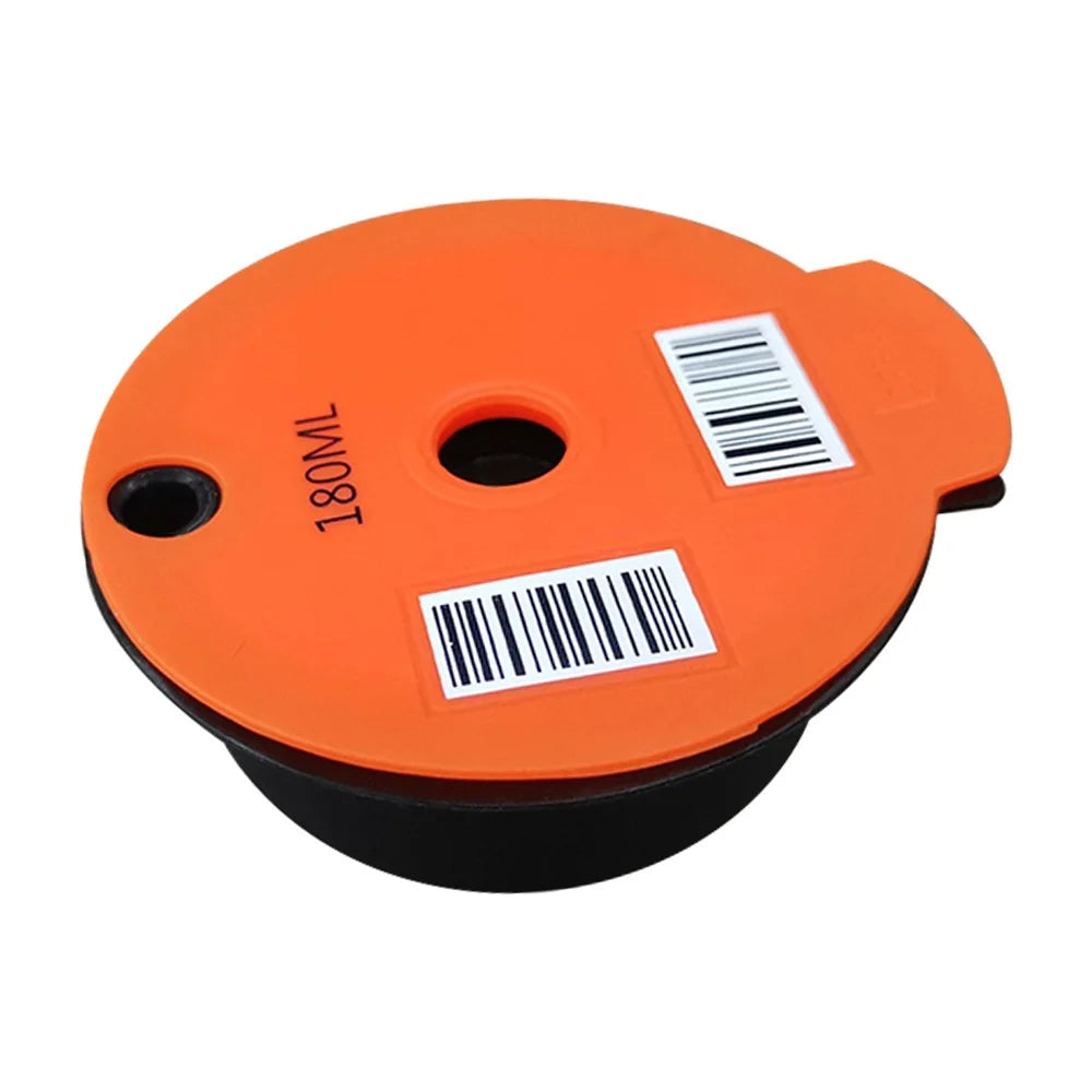 ICAFILAS 180ML Coffee Pod for Keurig K Cup Tassimo Eco-Friendly Reusable Filter Refillable Espresso Coffee Maker Capsules (No FDA Certified, BPA Free) - Orange - 1