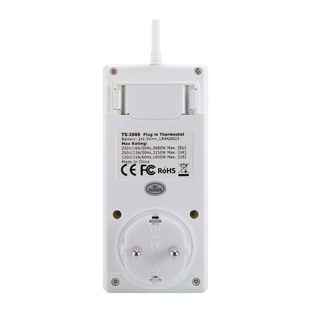 TS-3000 Thermoregulator Wireless Temperature Controller Thermostat Switch Timer Socket with Backlit - EU Plug - 7